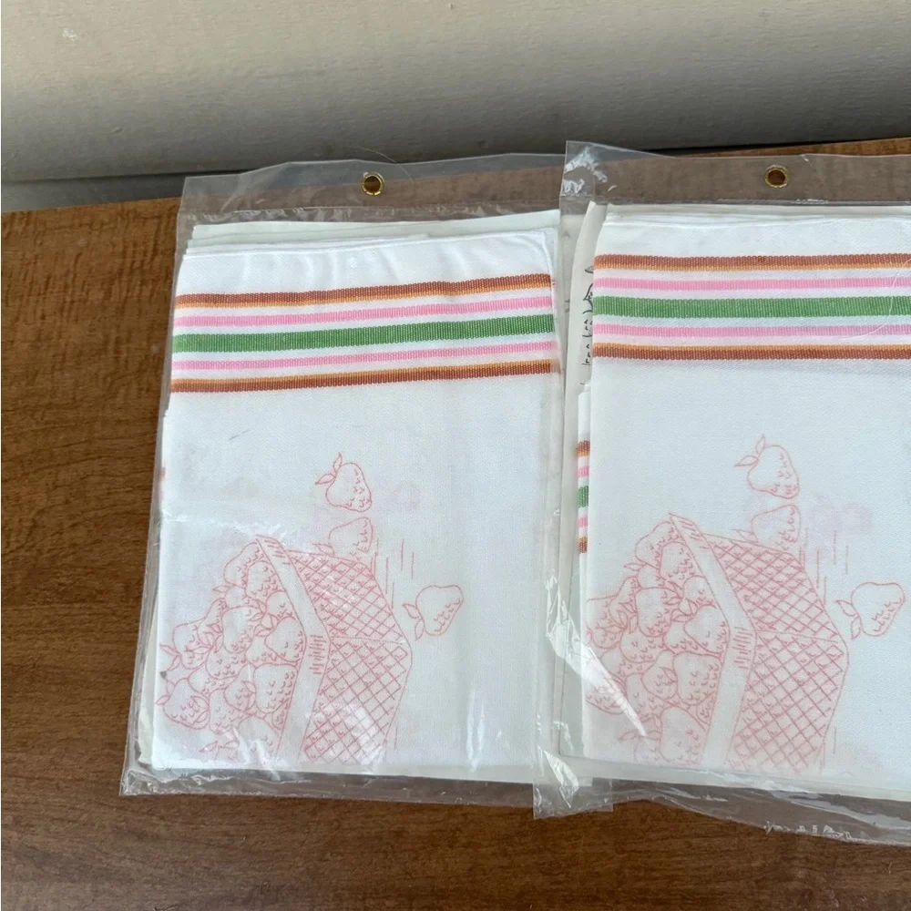 Vogarts Crafts Set of White Kitchen Towels Decorative Embroidery Kit New